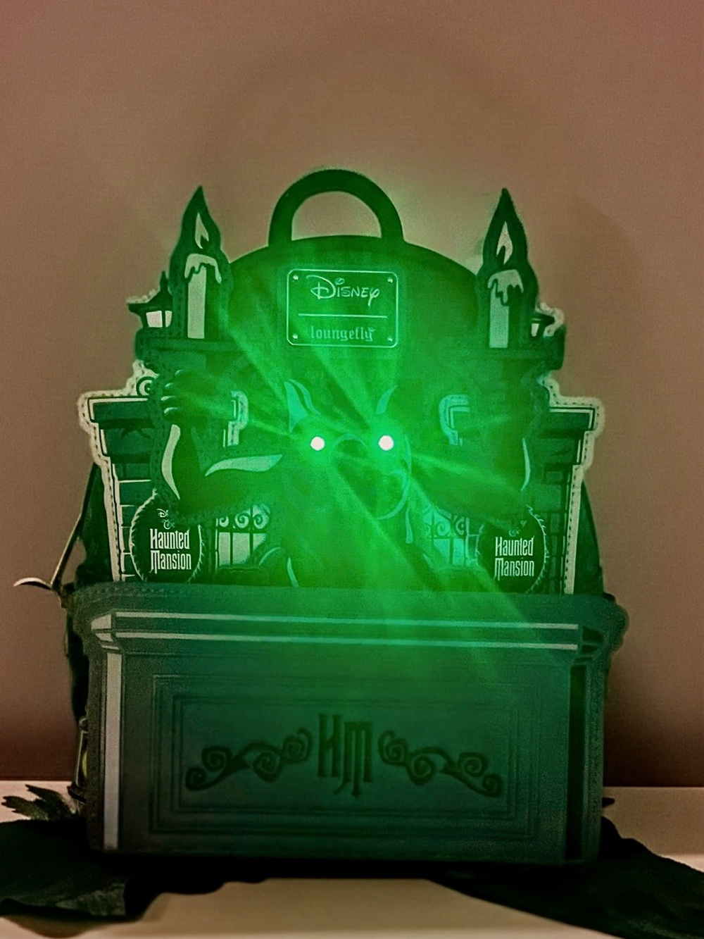NWT Disney Loungefly Haunted Mansion Gargoyle Light Up Backpack!